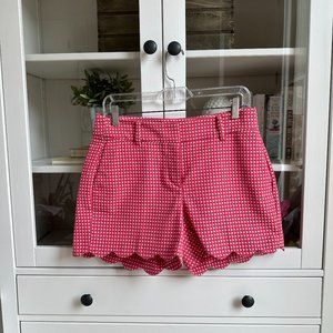 Ann Taylor Pink Scalloped Signature Shorts Women's Size 6